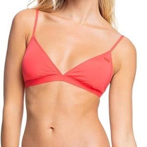 Roxy SD Beach Classics Fixed Triangle Bikini Swim Top Cayenne